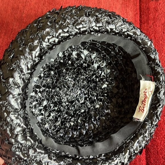 Betmar 1950s woven raffia/straw Cocktail Hat Vintage - Picture 7 of 8